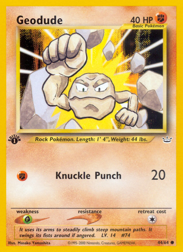 Geodude (44/64) [Neo Revelation 1st Edition] | Good Games Morley