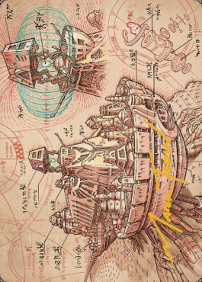 Defense Grid Art Card (Gold-Stamped Signature) [The Brothers' War Art Series] | Good Games Morley