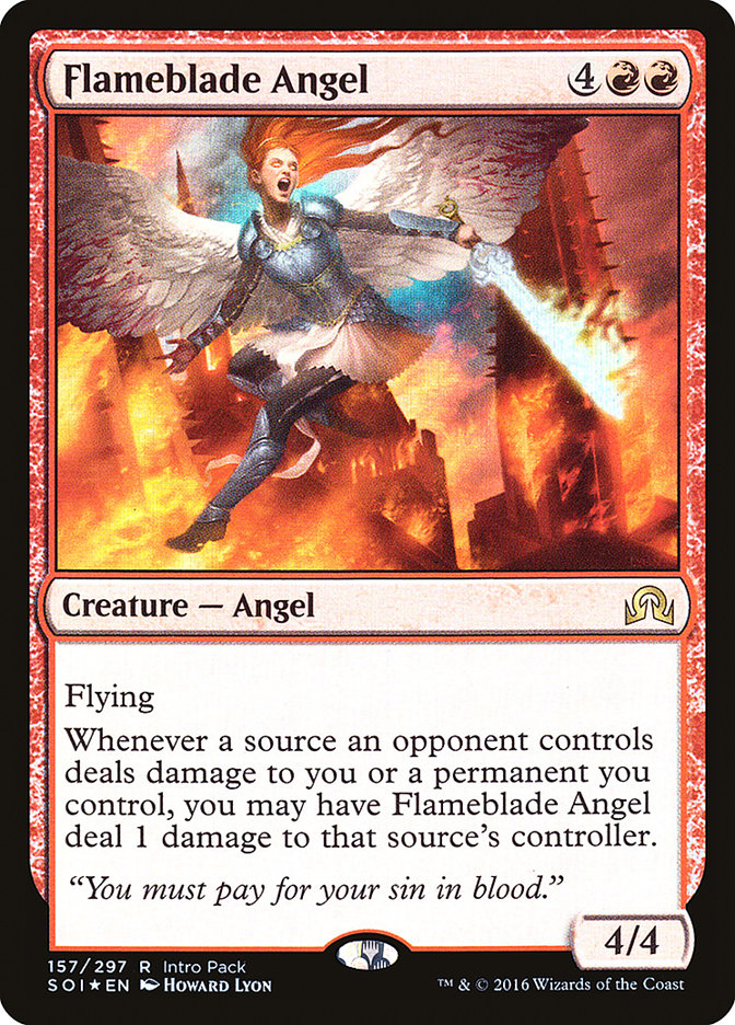 Flameblade Angel (Intro Pack) [Shadows over Innistrad Promos] | Good Games Morley