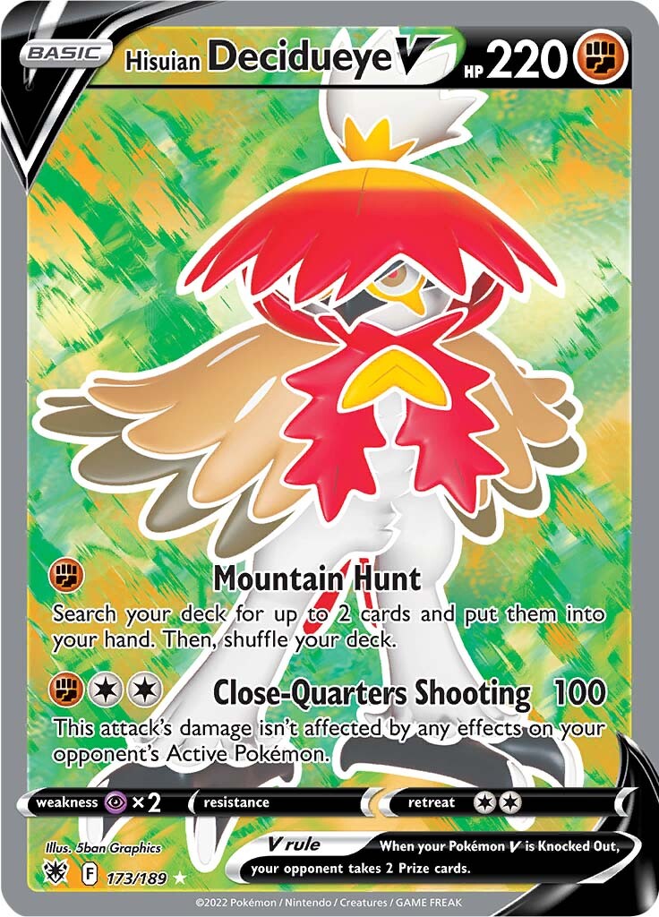 Hisuian Decidueye V (173/189) [Sword & Shield: Astral Radiance] | Good Games Morley