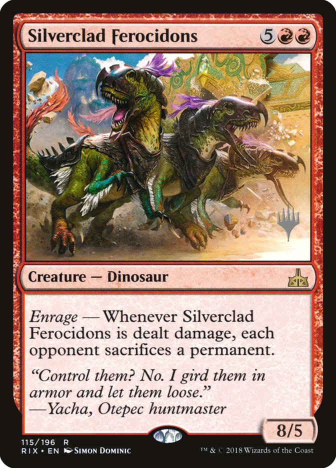 Silverclad Ferocidons (Promo Pack) [Rivals of Ixalan Promos] | Good Games Morley