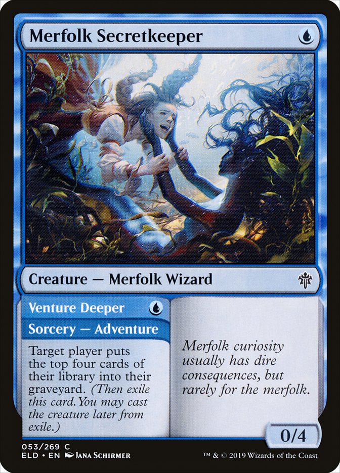 Merfolk Secretkeeper // Venture Deeper [Throne of Eldraine] | Good Games Morley