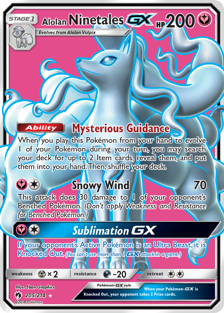 Alolan Ninetales GX (205/214) [Sun & Moon: Lost Thunder] | Good Games Morley