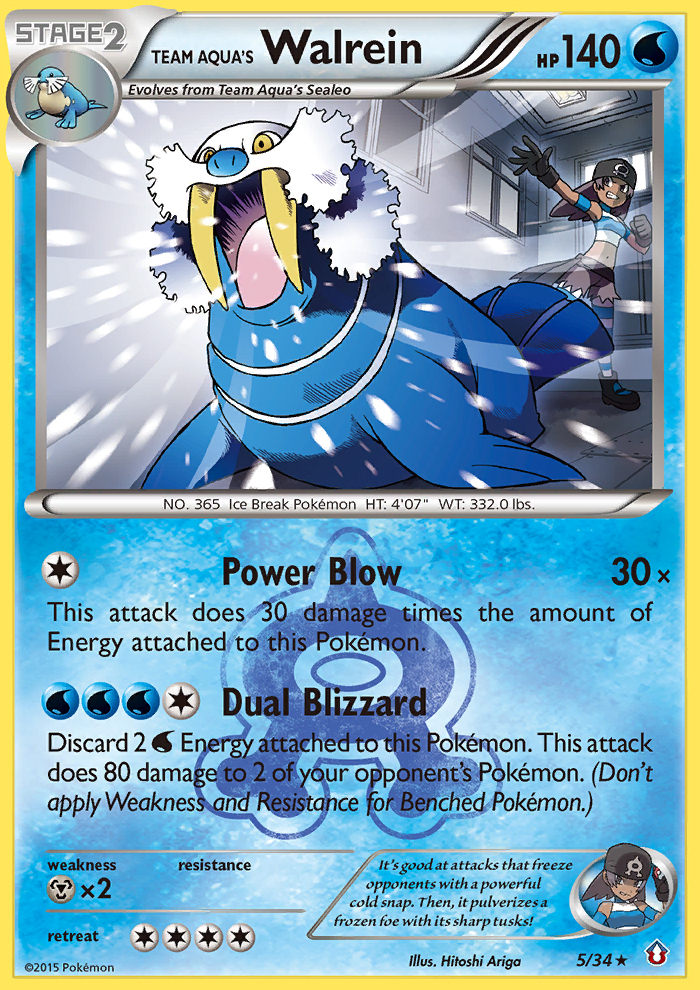 Team Aqua's Walrein (5/34) [XY: Double Crisis] | Good Games Morley