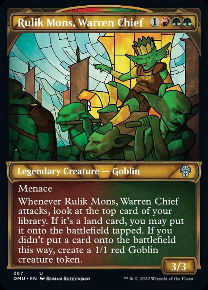 Rulik Mons, Warren Chief (Showcase Textured) [Dominaria United] | Good Games Morley