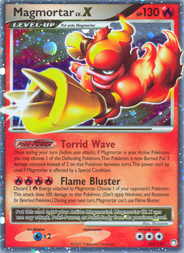 Magmortar LV.X (123/123) [Diamond & Pearl: Mysterious Treasures] | Good Games Morley