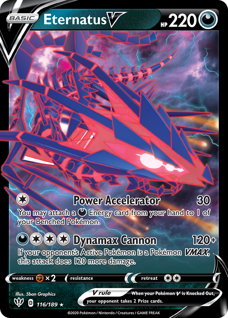 Eternatus V (116/189) (Jumbo Card) [Sword & Shield: Darkness Ablaze] | Good Games Morley