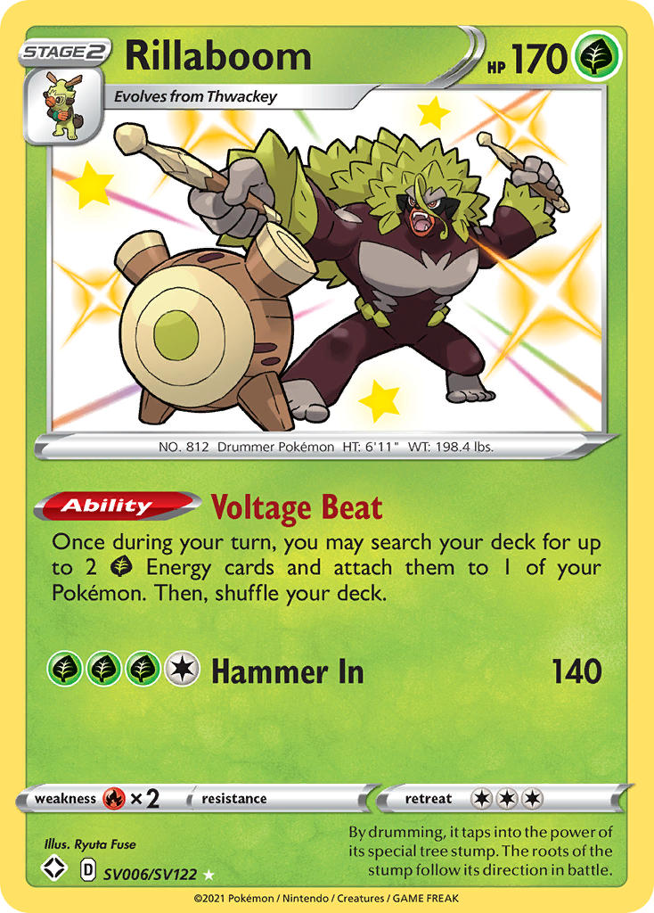 Rillaboom (SV006/SV122) [Sword & Shield: Shining Fates] | Good Games Morley