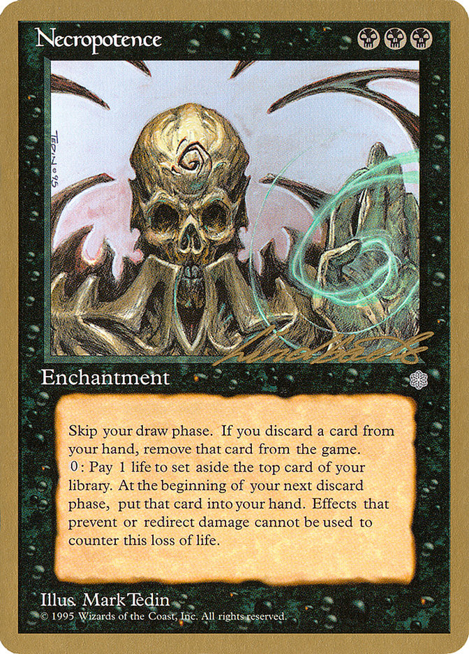 Necropotence (Leon Lindback) [Pro Tour Collector Set] | Good Games Morley