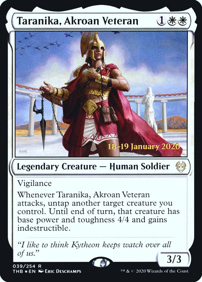 Taranika, Akroan Veteran [Theros Beyond Death Prerelease Promos] | Good Games Morley