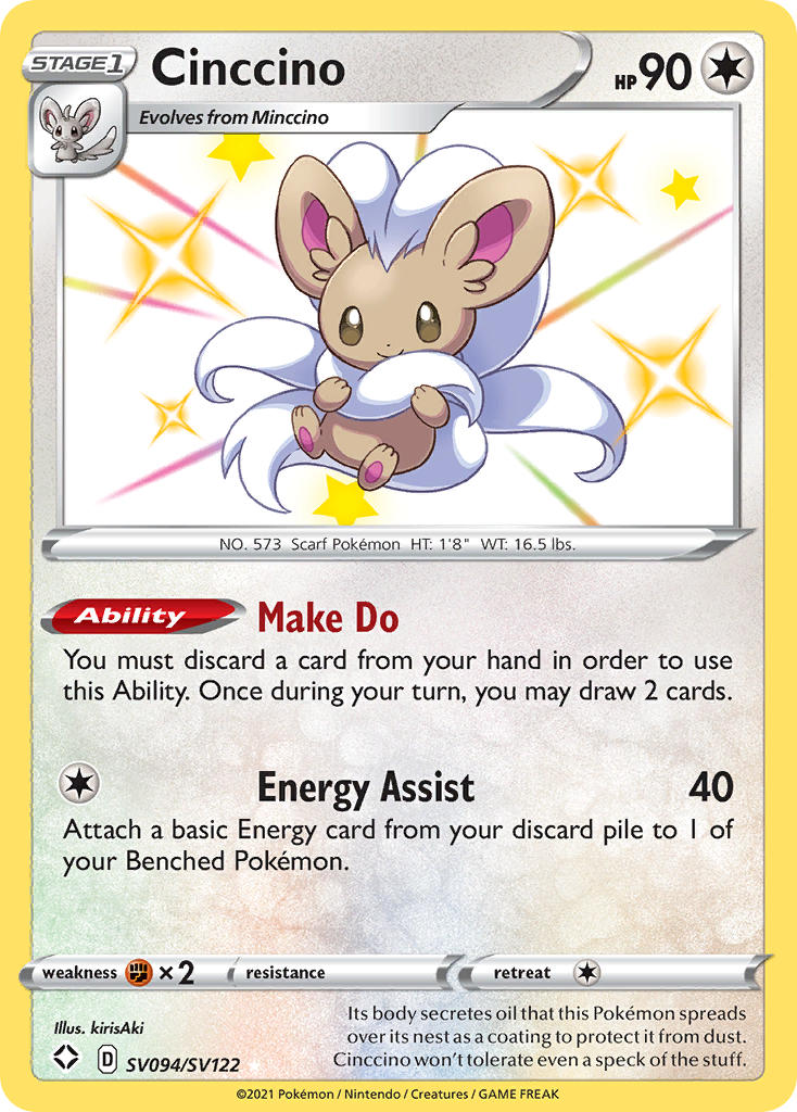 Cinccino (SV094/SV122) [Sword & Shield: Shining Fates] | Good Games Morley