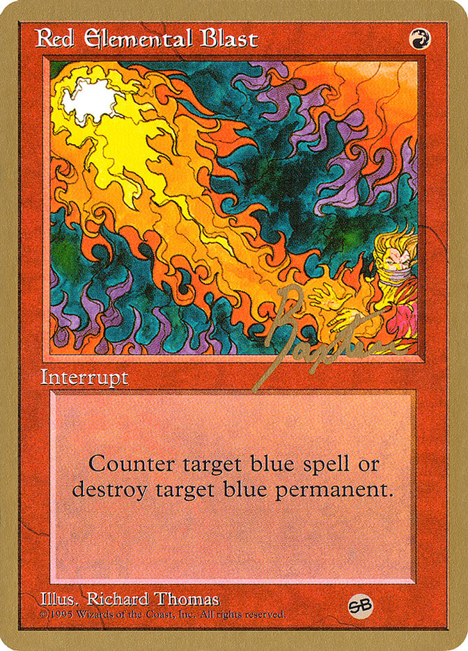 Red Elemental Blast (George Baxter) (SB) [Pro Tour Collector Set] | Good Games Morley