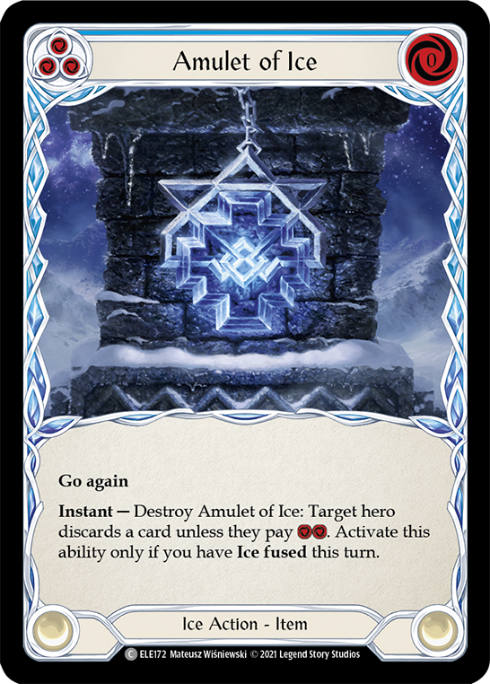 Amulet of Ice [ELE172] (Tales of Aria)  1st Edition Rainbow Foil | Good Games Morley