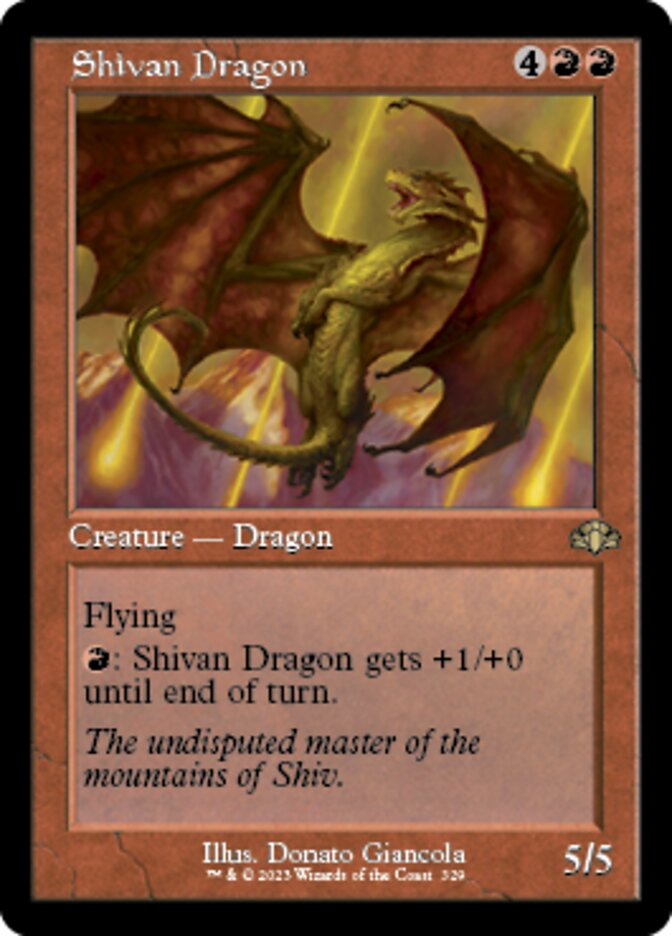 Shivan Dragon (Retro) [Dominaria Remastered] | Good Games Morley