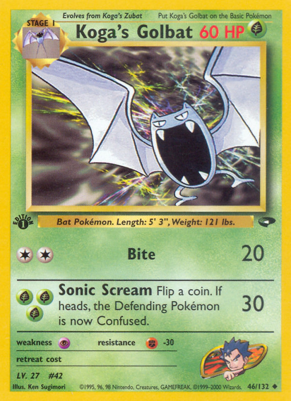 Koga's Golbat (46/132) [Gym Challenge 1st Edition] | Good Games Morley