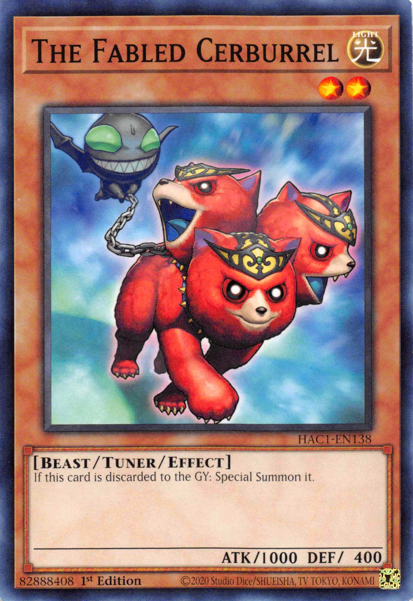 The Fabled Cerburrel (Duel Terminal) [HAC1-EN138] Parallel Rare | Good Games Morley