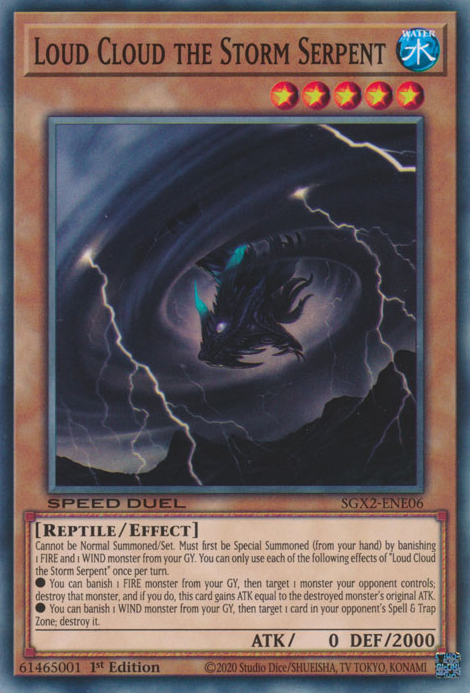 Loud Cloud the Storm Serpent [SGX2-ENE06] Common | Good Games Morley