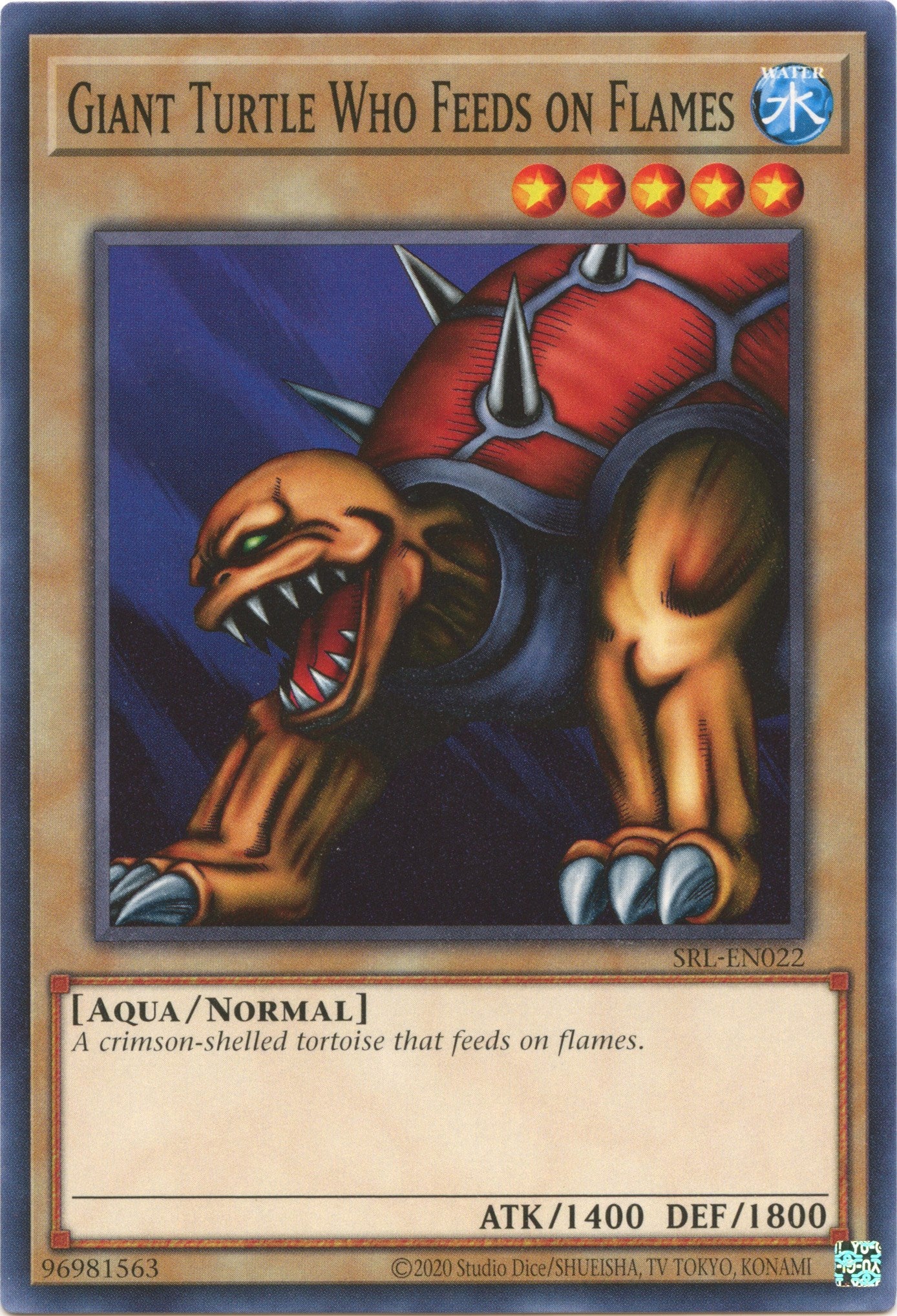 Giant Turtle Who Feeds on Flames (25th Anniversary) [SRL-EN022] Common | Good Games Morley
