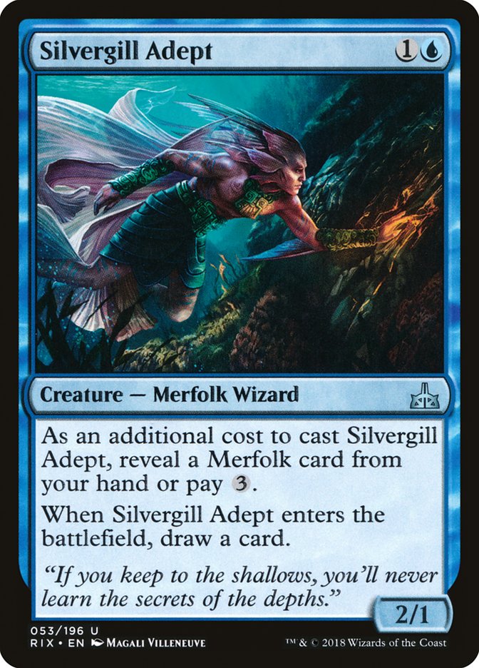 Silvergill Adept [Rivals of Ixalan] | Good Games Morley