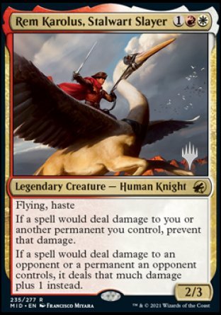 Rem Karolus, Stalwart Slayer (Promo Pack) [Innistrad: Midnight Hunt Promos] | Good Games Morley