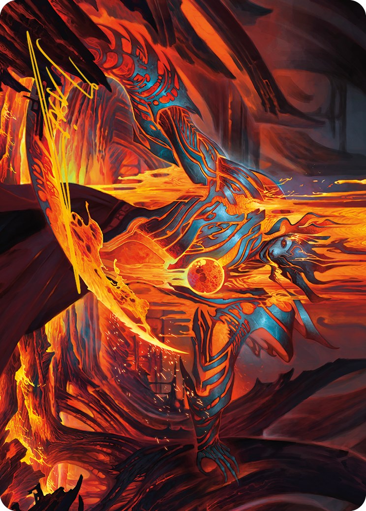 Free From Flesh Art Card (Gold-Stamped Signature) [Phyrexia: All Will Be One Art Series] | Good Games Morley