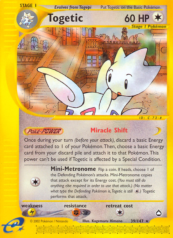 Togetic (39/147) [Aquapolis] | Good Games Morley
