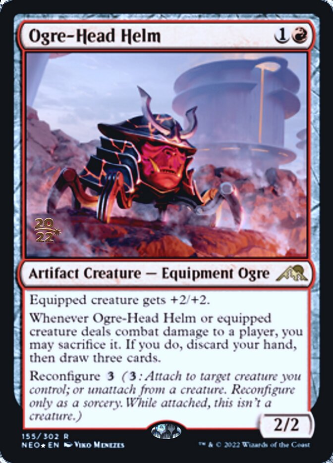 Ogre-Head Helm [Kamigawa: Neon Dynasty Prerelease Promos] | Good Games Morley
