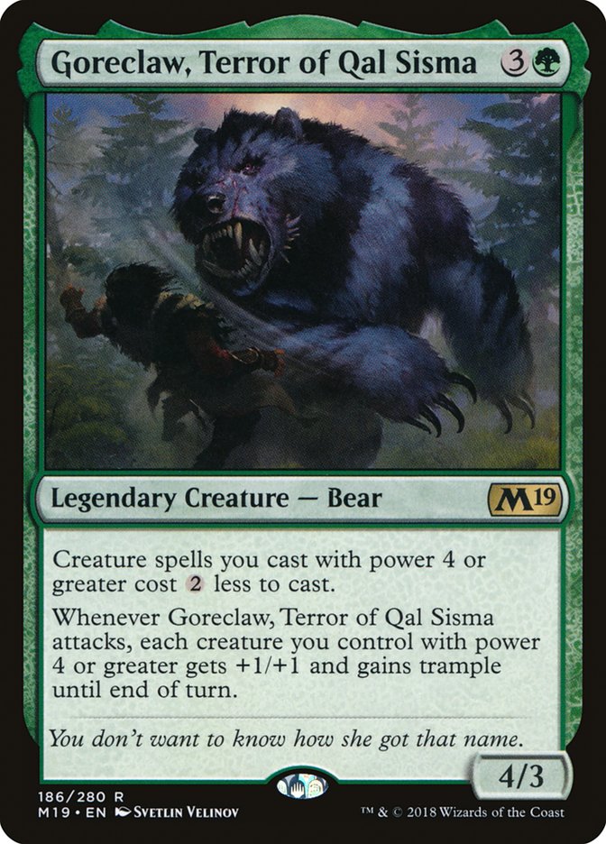 Goreclaw, Terror of Qal Sisma [Core Set 2019] | Good Games Morley