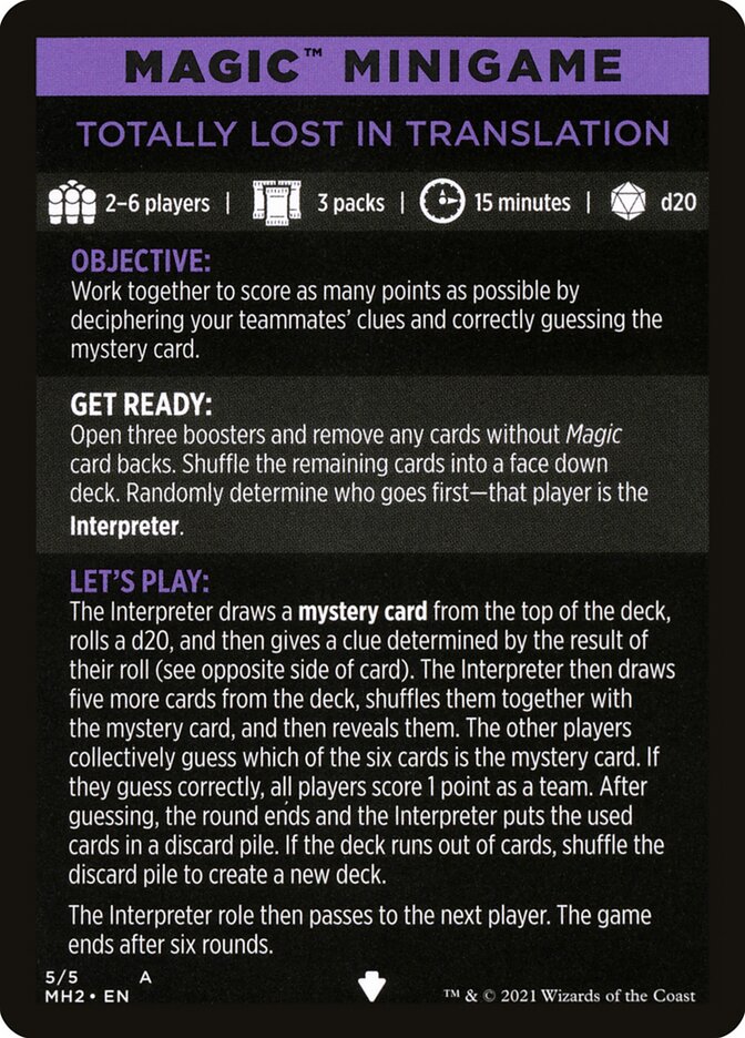 Totally Lost in Translation (Magic Minigame) [Modern Horizons 2 Minigame] | Good Games Morley