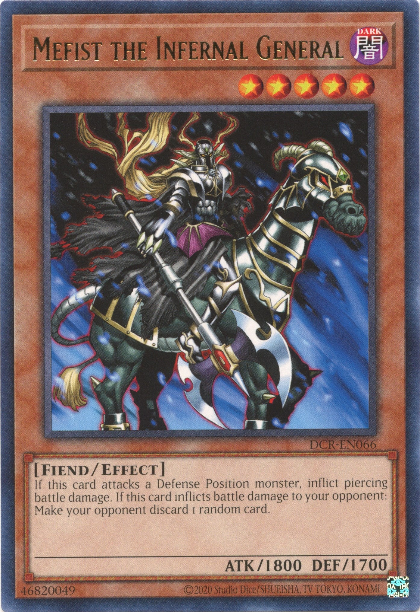 Mefist the Infernal General (25th Anniversary) [DCR-EN066] Rare | Good Games Morley