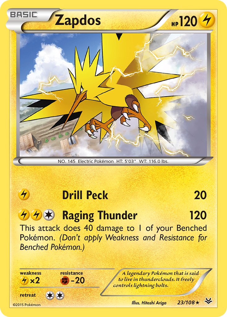 Zapdos(23/108) (Theme Deck Exclusive) [XY: Roaring Skies] | Good Games Morley