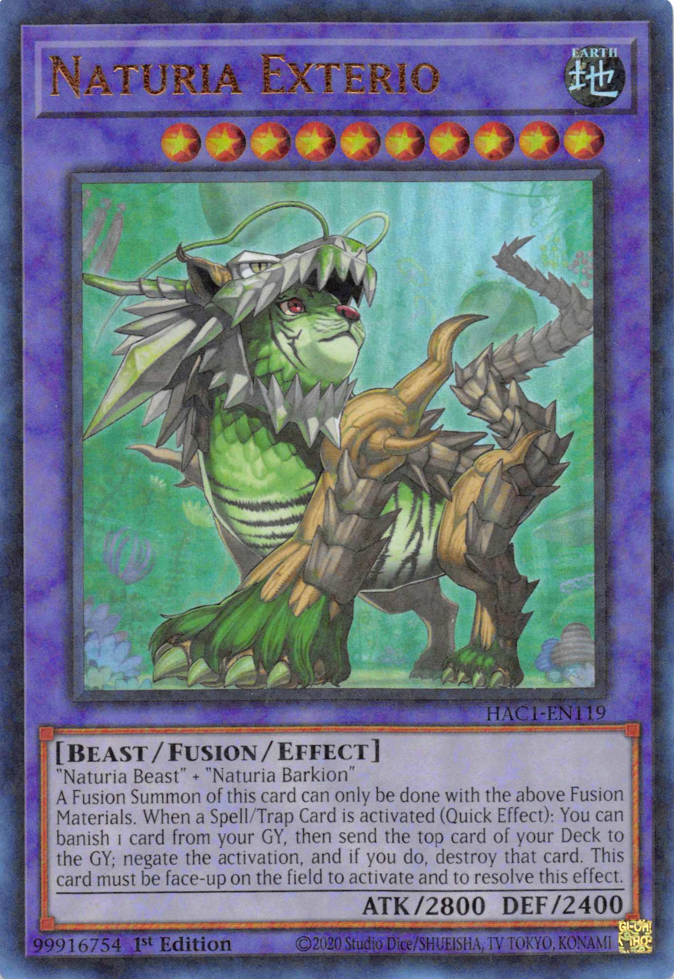 Naturia Exterio (Duel Terminal) [HAC1-EN119] Parallel Rare | Good Games Morley