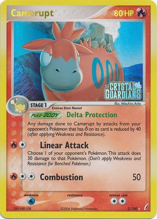 Camerupt (3/100) (Stamped) [EX: Crystal Guardians] | Good Games Morley