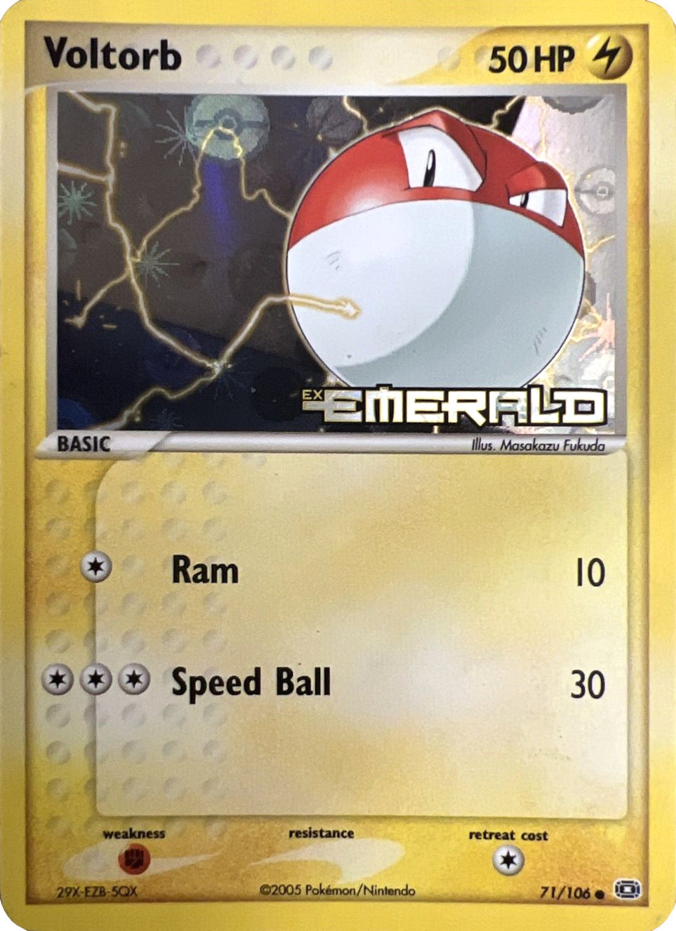 Voltorb (71/106) (Stamped) [EX: Emerald] | Good Games Morley