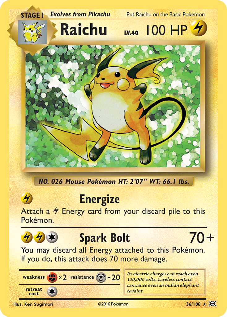 Raichu (36/108) [XY: Evolutions] | Good Games Morley