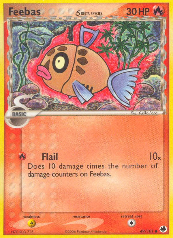 Feebas (49/101) (Delta Species) [EX: Dragon Frontiers] | Good Games Morley