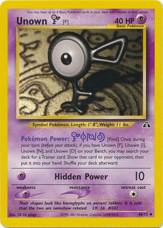 Unown [F] (48/75) [Neo Discovery Unlimited] | Good Games Morley