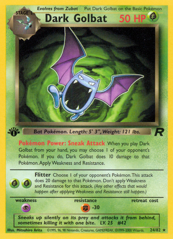 Dark Golbat (24/82) [Team Rocket 1st Edition] | Good Games Morley