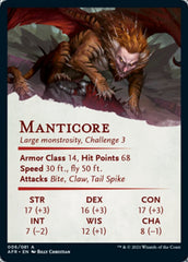 Manticore Art Card [Dungeons & Dragons: Adventures in the Forgotten Realms Art Series] | Good Games Morley