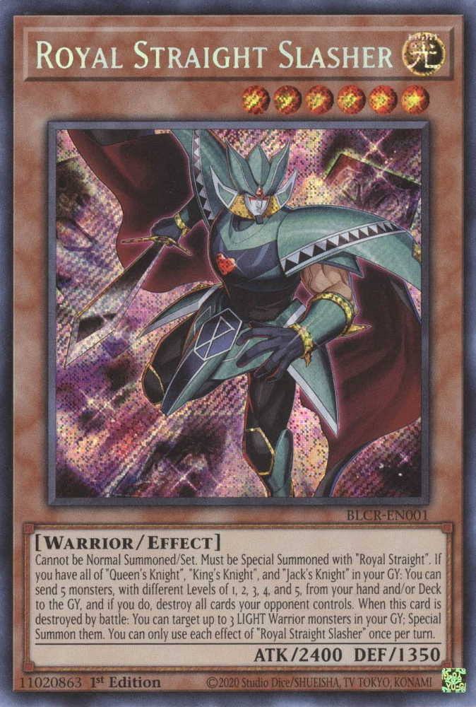 Royal Straight Slasher [BLCR-EN001] Secret Rare | Good Games Morley