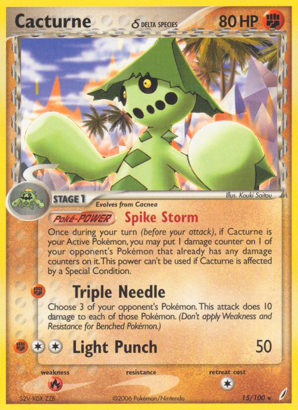 Cacturne (15/100) (Delta Species) [EX: Crystal Guardians] | Good Games Morley