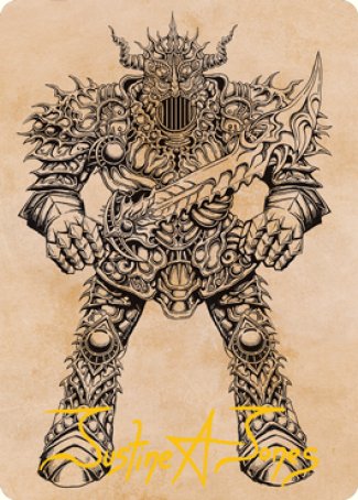 Iron Golem (Showcase) Art Card (Gold-Stamped Signature) [Dungeons & Dragons: Adventures in the Forgotten Realms Art Series] | Good Games Morley