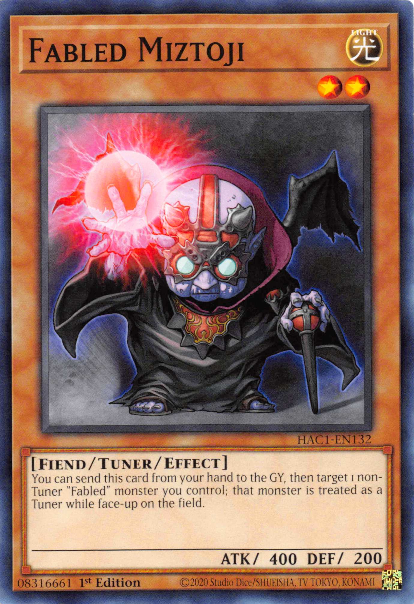 Fabled Miztoji (Duel Terminal) [HAC1-EN132] Parallel Rare | Good Games Morley