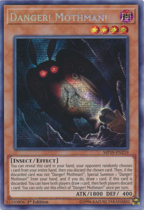 Danger! Mothman! [MP19-EN219] Prismatic Secret Rare | Good Games Morley