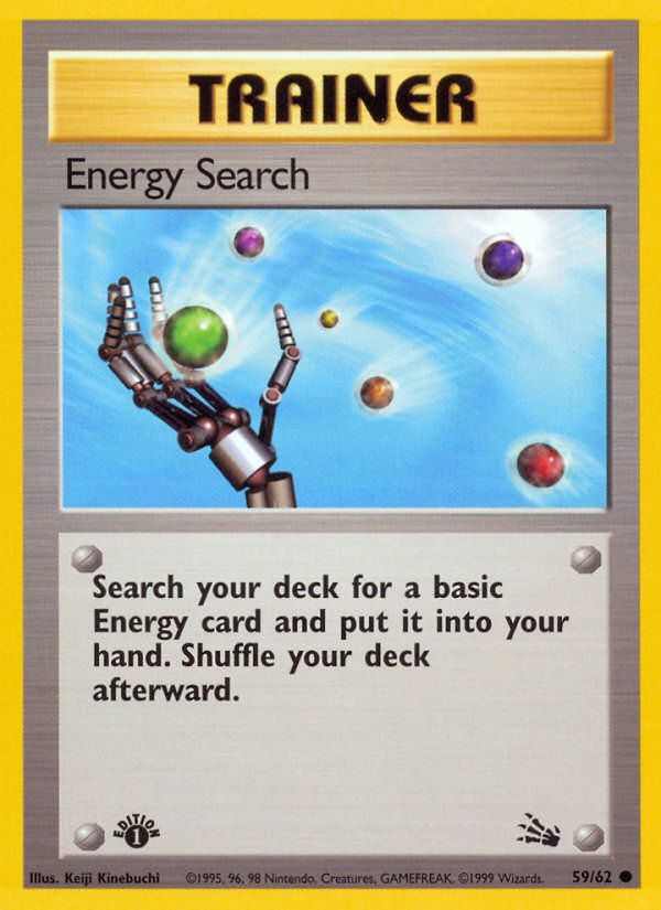 Energy Search (59/62) [Fossil 1st Edition] | Good Games Morley