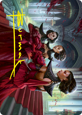 Olivia's Attendants Art Card (Gold-Stamped Signature) [Innistrad: Crimson Vow Art Series] | Good Games Morley