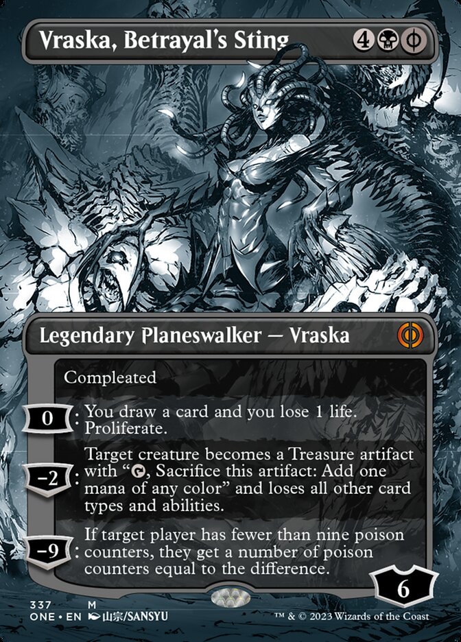 Vraska, Betrayal's Sting (Borderless Manga) [Phyrexia: All Will Be One] | Good Games Morley