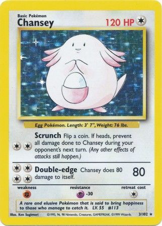 Chansey (3/102) [Base Set Unlimited] | Good Games Morley