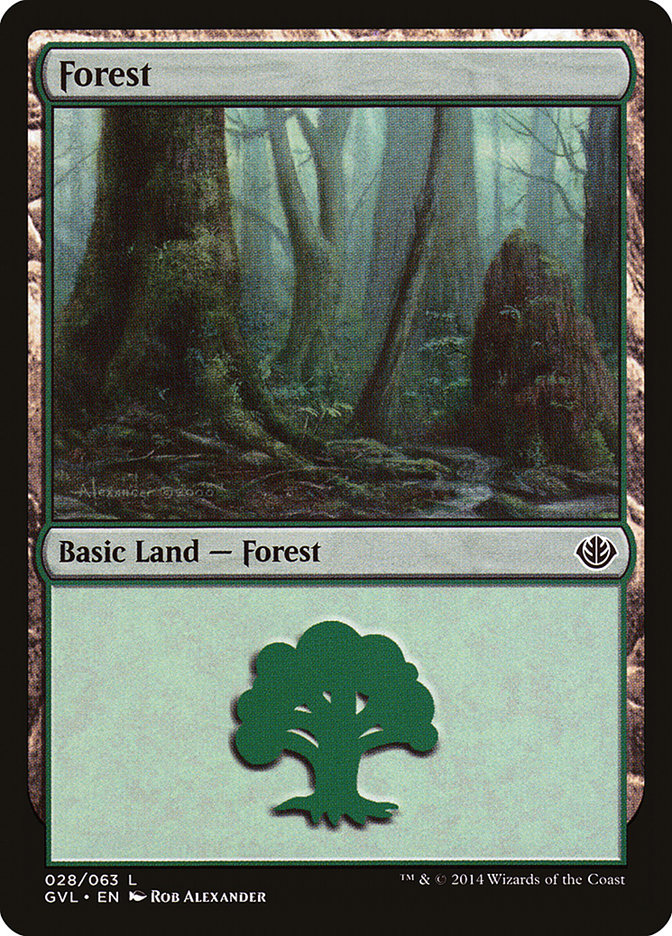 Forest (28) (Garruk vs. Liliana) [Duel Decks Anthology] | Good Games Morley