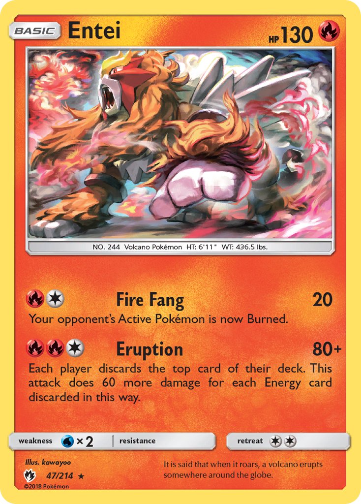 Entei (47/214) (Theme Deck Exclusive) [Sun & Moon: Lost Thunder] | Good Games Morley